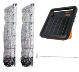 2 Rolls of premier one Sheep Net + Gallagher S100 Energizer with Ground rod