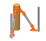LockJawz Wood post Corner Brace Kit for fences