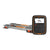 A gallagher w-1 cattle scale set up with a black and orange display controller next to a wireless weighing load bars with orange accents, shown on a white background.
