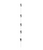 Step-In Fiberglass Post with Clips is black and white and 48 inches tall