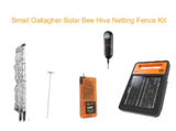 Gallagher bee hive fence kit includes S60 energizer a Digital voltmeter a ground rod a roll of Poultry netting and a Livelite