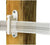 Gallagher G668144 1.5" Poly Tape Electric Fence Insulator on wooden post