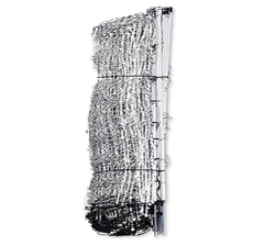 Electric Sheep netting is rolled up 