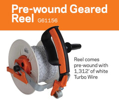 4 Gallagher Pre-wound Geared Reels with Turbo Wire by Gallagher Electric Fence